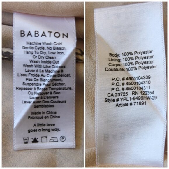 Aritzia Babaton Wallace Animal Print Wrap Mini Dress Size Small Short sleeve - Picture 12 of 12